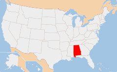 Alabama Χάρτης