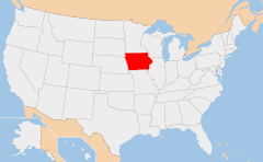 Iowa Χάρτης