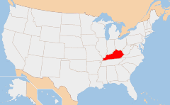 Kentucky Χάρτης