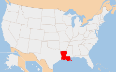 Louisiana Χάρτης