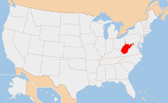 West Virginia Χάρτης