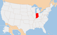 Indiana Χάρτης