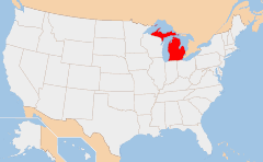 Michigan Χάρτης