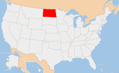 North Dakota Χάρτης