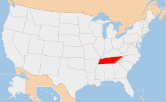 Tennessee Χάρτης